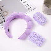 Spa Headband and wrist in purple